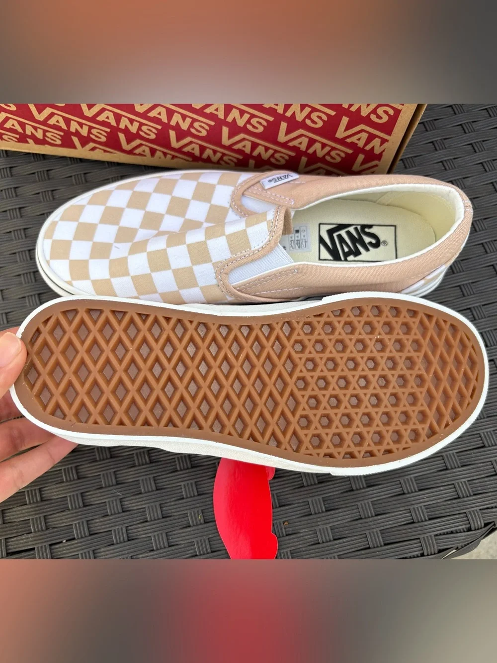 Vans Slip-On Checkerboard Sneakers - Frappe/Tru BRAND NEW - Picture 2 of 3